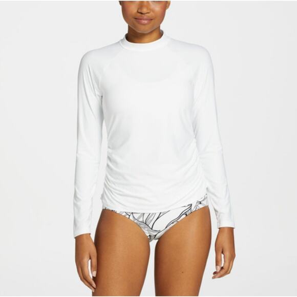 CALIA Women's Pure White Long Sleeve Rashguard Size L - Picture 1 of 7